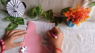 cute 🥰 and Beautiful Birthday greeting card idea  How to make Handmade card for birthday 2024 [upl. by Irrabaj]