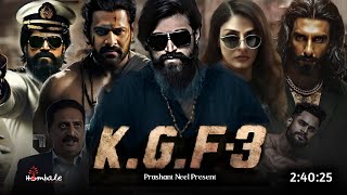 Kgf Chapter 3 Full Movie Hindi Dubbed South 2024 Update  Yash New Movie  Rana D  Latest Movie [upl. by Akirdna963]