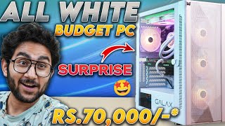 Value for Money ALL AMD White Gaming Pc Build Under Rs70000 ONLY  Ryzen 5 5600X RX 6600 [upl. by Assirec486]