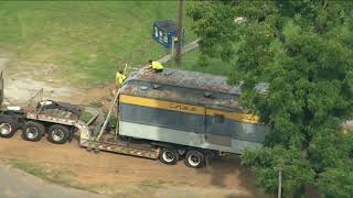 SKYFOX Historic train car moved through downtown Frederick  FOX 5 DC [upl. by Boyd]