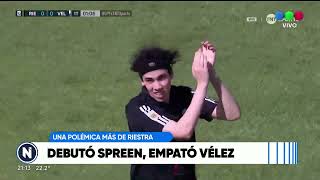 Debutó Spreen empató Vélez [upl. by Oretna]