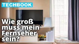 Die richtige FernseherGröße fürs Wohnzimmer finden  TECHBOOK [upl. by Irmgard]