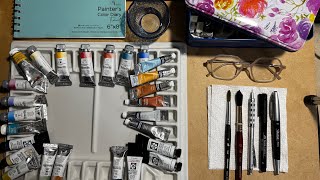 Setting Up My Meeden Covered Ceramic Palette with MaimeriBlu Watercolors [upl. by Kory329]