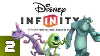 Disney Infinity Monsters University  Part 2 Walkthrough Lets Play Commentary [upl. by Aihsekan44]