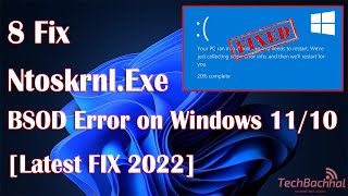 NtoskrnlExe BSOD Error On Window 11  8 Fix How To [upl. by Pearlstein968]