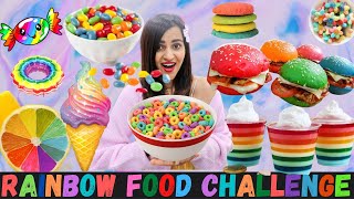 Eating Only RAINBOW FOODS for 24 HOURS  RAINBOW FOOD CHALLENGE🌈 [upl. by Vachell]