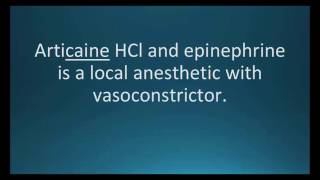 How to pronounce articaine epinephrine Septocaine with epi Memorizing Pharmacology Flashcard [upl. by Sirromad940]