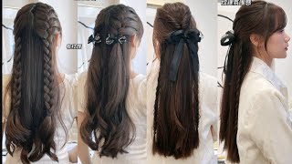 Super Easy amp Cute Braid Hairstyles Tutorials Korean Style for Girls 🔥🌴 [upl. by Leiva225]