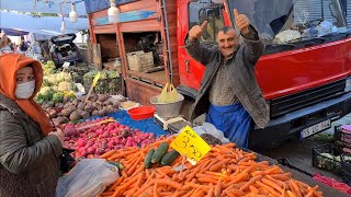 ISTANBUL KADIKOY BAZAAR  MARKET CHEAP FRUIT AND VEGETABLES FAKE CHEAP CLOTHES ISTANBUL SHOPPING [upl. by Wightman]