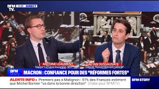 Ce nest pas le RN qui a appelé à voter pour E Borne et G Darmanin  G Dussausaye BFMTV [upl. by Erkan]