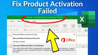 Fix Product Activation Failed in Microsoft Excel  How To Fix excel product activation failed [upl. by Cristi]