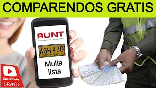 Comparendos MULTAS hechas con aplicación del RUNT [upl. by Ardnassak507]