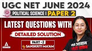 UGC NET Political Science Classes 2024  UGC NET Political Science Questions 2 By Sanskriti Jain [upl. by Josiah]