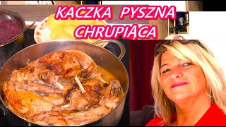 KACZKA PIECZONA UDKA Z KACZKI PRZEPIS z JABŁKAMI Z PATELNI SMAŻONA W SOSIE PALCE LIZAĆ PYCHANr585🧡😋 [upl. by Anirba505]