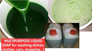 How to make Multipurpose Dish washing Liquid Soap at Home HOMEMADE Liquid Soap recipe soapmaking [upl. by Gnuy593]