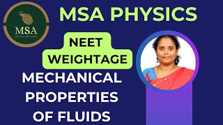 MECHANICAL PROPERTIES OF FLUIDS NEET PHYSICS IMPORTANT TOPICS amp WEIGHTAGE English and Tamil [upl. by Bohs894]