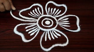 latest simple free hand rangoli designs  easy kolam with out dots  muggulu designs  rangavalli [upl. by Elletnuahs291]