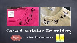 Curved Neckline Embroidery [upl. by Eedissac]