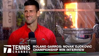 Novak Djokovic Discusses Historic Title Roland Garros Championship Win [upl. by Dupin689]