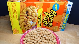 Unboxin Doxin  Reeses Puffs Peanut Butter Lovers Cereal [upl. by Eelynnhoj842]