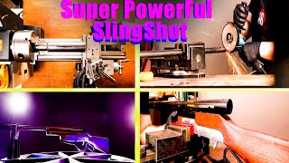 How to make super powerful slingshot rifle  mechanical slingshot rifle [upl. by Lorilyn]