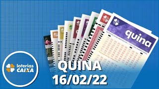 Resultado da Quina  Concurso nº 5782  16022022 [upl. by Nur198]