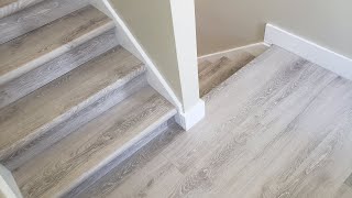 LifeProof Vinyl Flooring Stair Tread Installation  Home Depot Product [upl. by Florella]