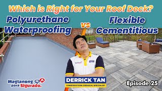 Waterproofing Roof Deck Polyurethane vs Flexible Cementitious [upl. by Naimaj689]