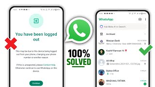 Whatsapp You Have Been Logged Out Problem  Whatsapp Logged Out Kaise Theek Kare [upl. by Redd]