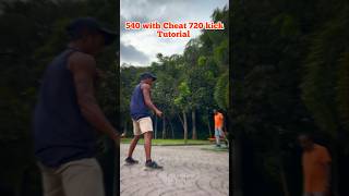 540 kick with cheat 720 kick tutorial martialarts shorts [upl. by Reeba279]