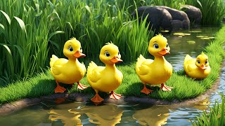 Five Little Ducks  Kids Songs  Nursery Rhymes  Fun and Learning [upl. by Dabbs]