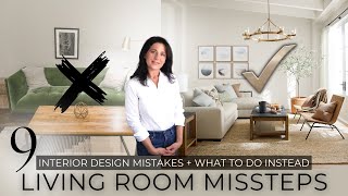 9 Living Room Interior Design Mistakes  What To Do Instead [upl. by Buke205]