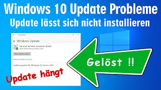 Windows 10 Update Probleme 🔥️ hängt und lässt sich nicht installieren 🔥️ Fehler [upl. by Nirad]