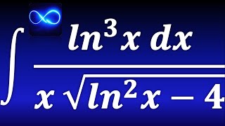 Integral con logaritmo natural al cuadrado y al cubo y raíz cuadrada [upl. by Ilojne]