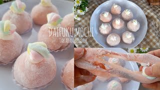 ASMR TAKARAN SENDOK resep daifuku mochi marshmallow lembut anti meleber [upl. by Eseeryt588]