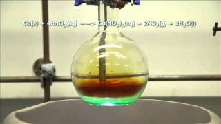 Reaction of copper with nitric acid [upl. by Annaerb888]