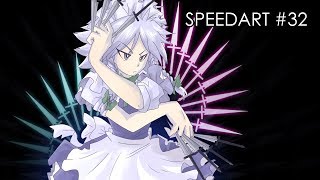 SPEEDART 32  SAKUYA IZAYOI  TOUHOU PROJECT Jakeiartwork [upl. by Atteselrahc699]