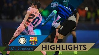 INTER 11 BARCELONA  HIGHLIGHTS  Matchday 04  UEFA Champions League 201819 [upl. by Hecklau]