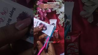 customized chocolate cover😋 making shorts chocolate chocolatewrapping tamil song diy [upl. by Aneryc]