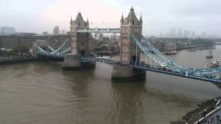 Tower Bridge opens for a small boat [upl. by Riordan]