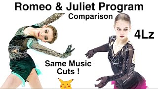 The same music  Alexandra TRUSOVA vs Daria USACHEVA Romeo and Juliet Free Program [upl. by Sabec]