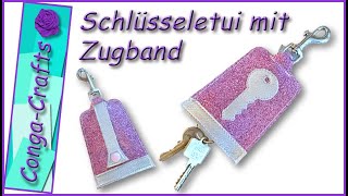 119 – Schlüsseletui mit Zugband nähen DIY key case with strape to pull sewing [upl. by Anele]