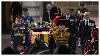 In full Queen’s coffin procession through London as Royal Family march in homage [upl. by Firahs]