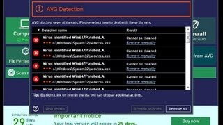 How to remove AVG Virus identified Win64PatchedA and servicesexe virus [upl. by Belter836]