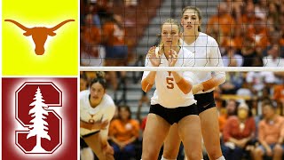 1 Texas vs 2 Stanford Highlights  NCAA Womens Volleyball  2023 College Volleyball [upl. by Nehtan]