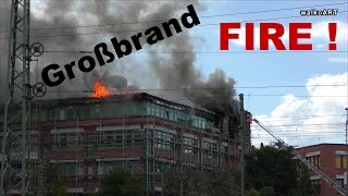 Großbrand 10082016 StuttgartVaihingen Bahnhof Feuerwehr Einsatz BIG FIRE firefighters action 4K [upl. by Igal]