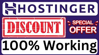 Hostinger Discounts 100 Working on All Plans  Easy to Follow [upl. by Latvina]