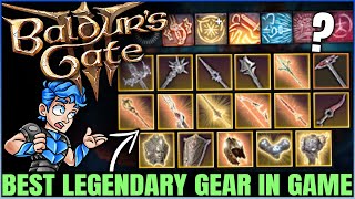 Baldurs Gate 3  ALL 17 Legendary Weapons Armor Ranked amp Showcase  Best MOST POWERFUL Gear Guide [upl. by Pinette]