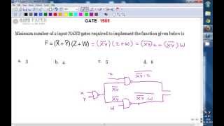 GATE 1988 ECE Minimum number of 2 input NAND gates required [upl. by Hapte773]