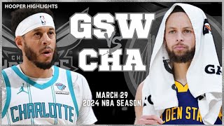 Golden State Warriors vs Charlotte Hornets Full Game Highlights  Mar 29  2024 NBA Season [upl. by Alilak646]